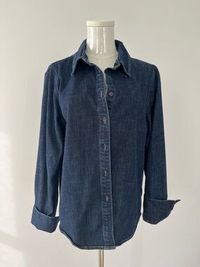 Joe's Jeans Dark Blue Denim Button-Up Shirt